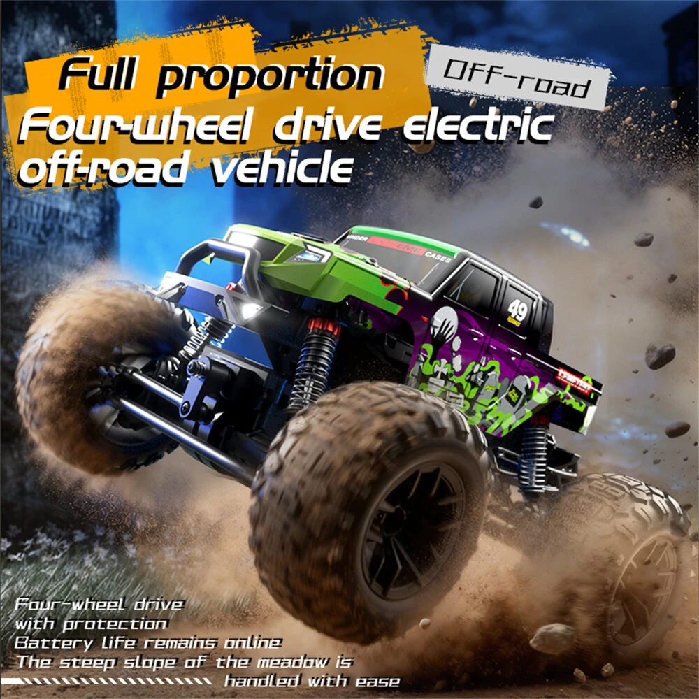 JJRC C8830 RTR 1/18 2.4G 4WD RC Car Off-Road Climbing Truck Full Proportional Control LED Light All Terrain Large Foot Dual Motors High Speed Vehicles Models Toys — view 11