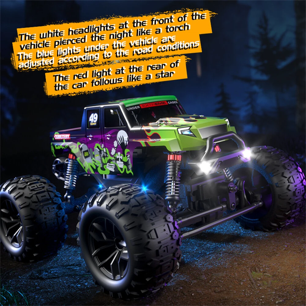 JJRC C8830 RTR 1/18 2.4G 4WD RC Car Off-Road Climbing Truck Full Proportional Control LED Light All Terrain Large Foot Dual Motors High Speed Vehicles Models Toys — view 5