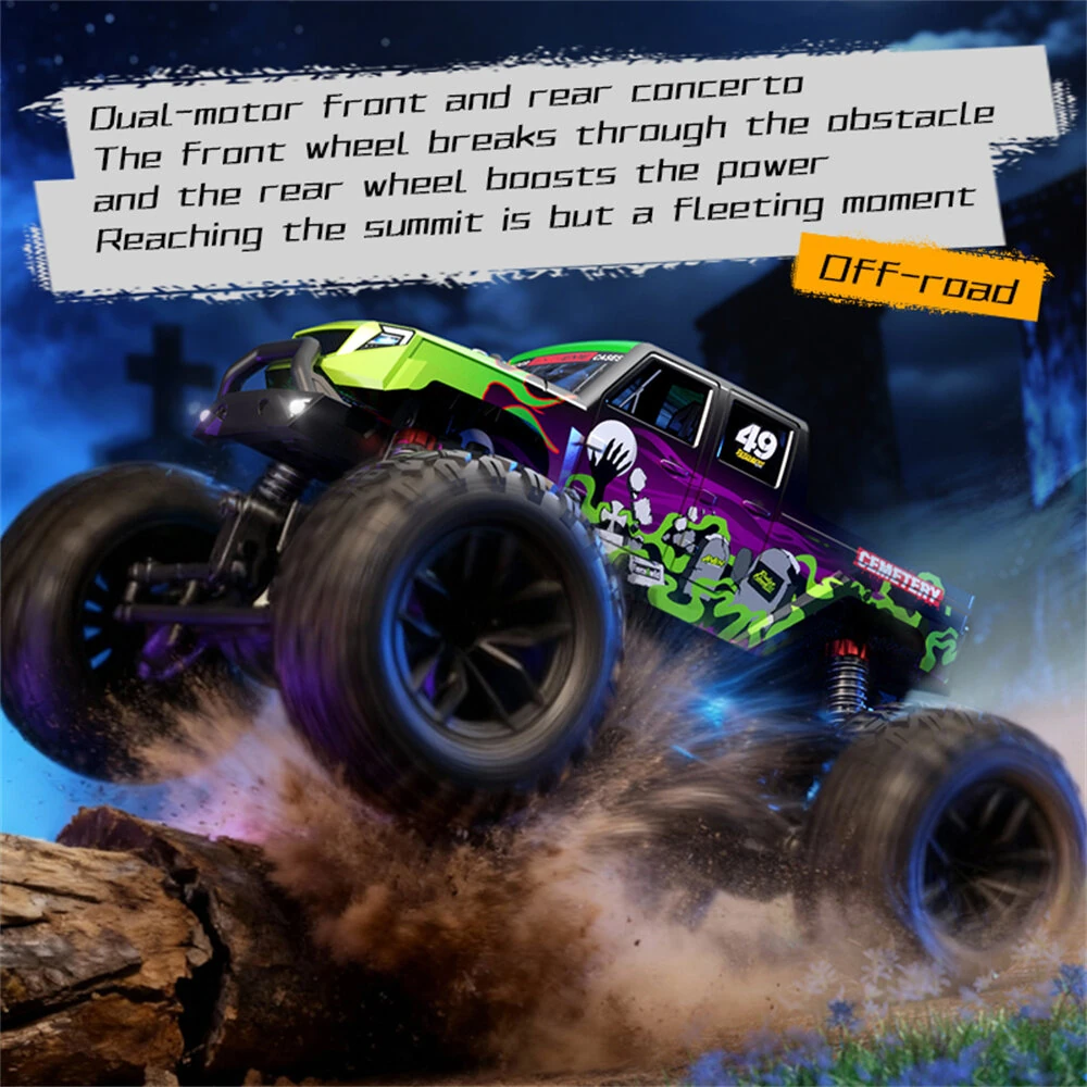 JJRC C8830 RTR 1/18 2.4G 4WD RC Car Off-Road Climbing Truck Full Proportional Control LED Light All Terrain Large Foot Dual Motors High Speed Vehicles Models Toys — view 7