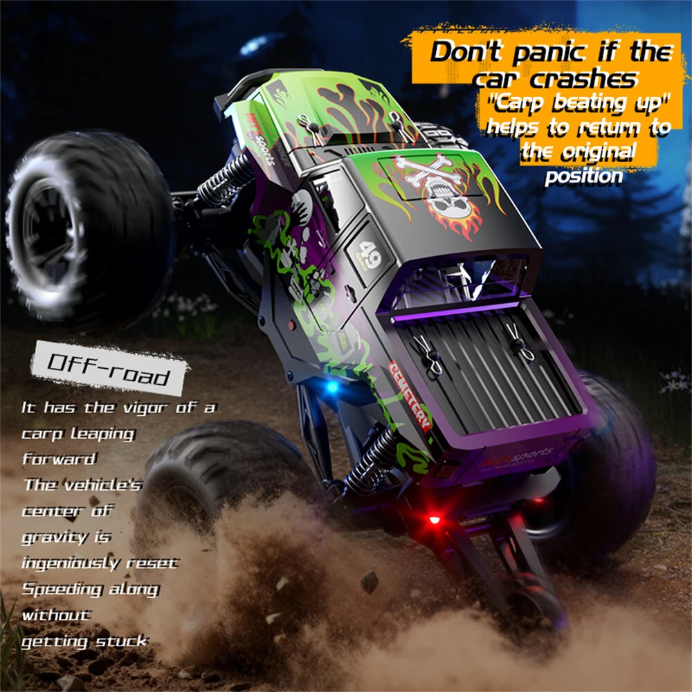 JJRC C8830 RTR 1/18 2.4G 4WD RC Car Off-Road Climbing Truck Full Proportional Control LED Light All Terrain Large Foot Dual Motors High Speed Vehicles Models Toys — view 9