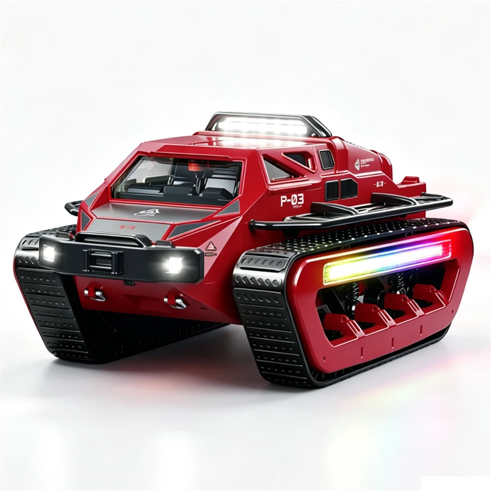 JJRC C8840 RTR 2.4G RC Car Tank High Speed Tracked Off-Road Truck Full Proportional LED Light 360° Rotation Caterpillar  Vehicles Models Toys — view 2