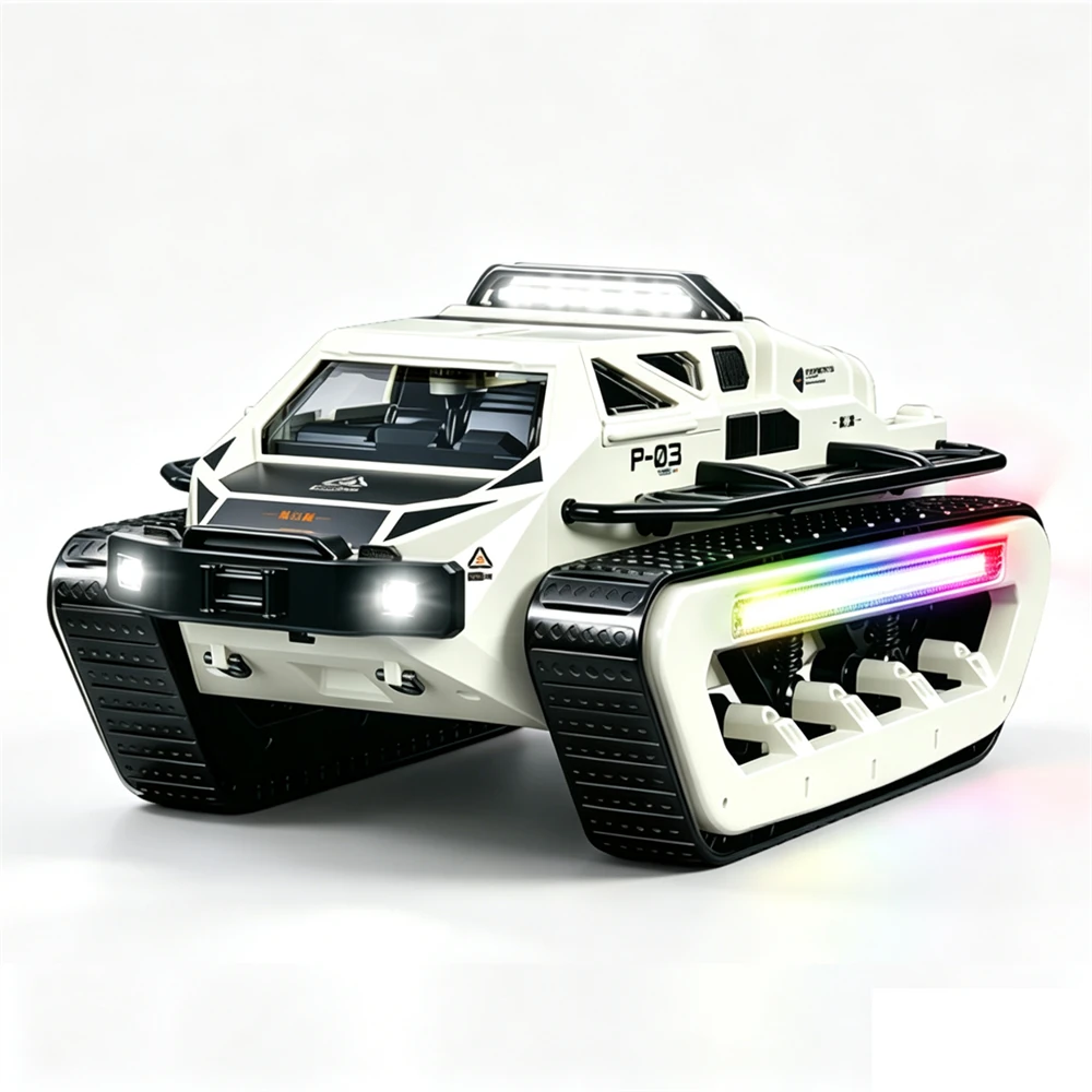 JJRC C8840 RTR 2.4G RC Car Tank High Speed Tracked Off-Road Truck Full Proportional LED Light 360° Rotation Caterpillar  Vehicles Models Toys — view 3