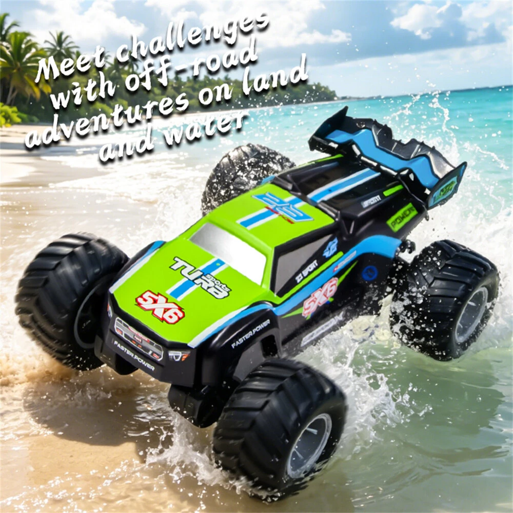 JJRC Q243 RTR 2.4G 4WD RC Car Amphibious Waterproof Off-Road Monster Truck 360° Rotation Remote Control Stunt Vehicles Models Toys — view 4