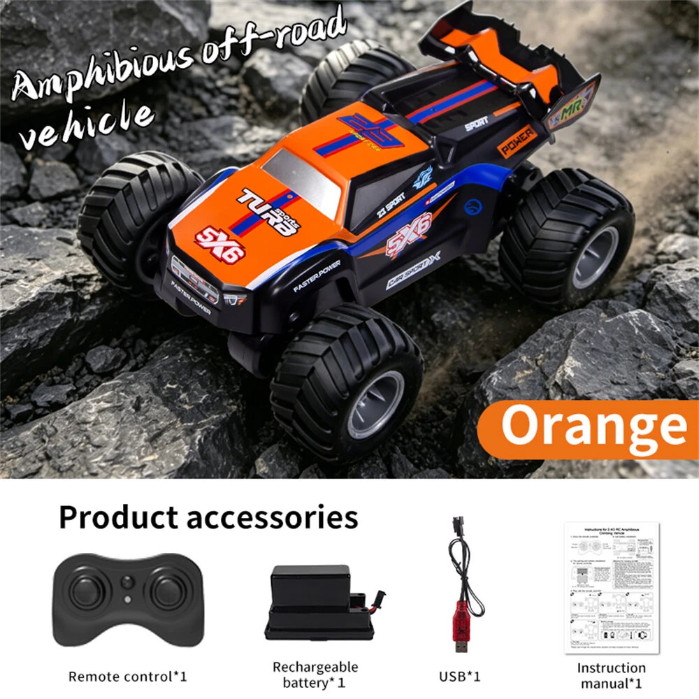 JJRC Q243 RTR 2.4G 4WD RC Car Amphibious Waterproof Off-Road Monster Truck 360° Rotation Remote Control Stunt Vehicles Models Toys — view 9