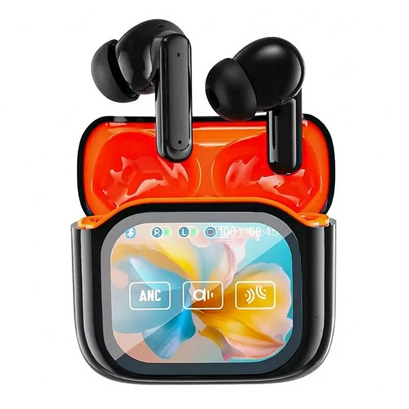 JM19 TWS Earbuds bluetooth 5.4 Earphone LCD Touch Screen Smart Control Mini Portable Music In-ear Sports Headphones — JM19