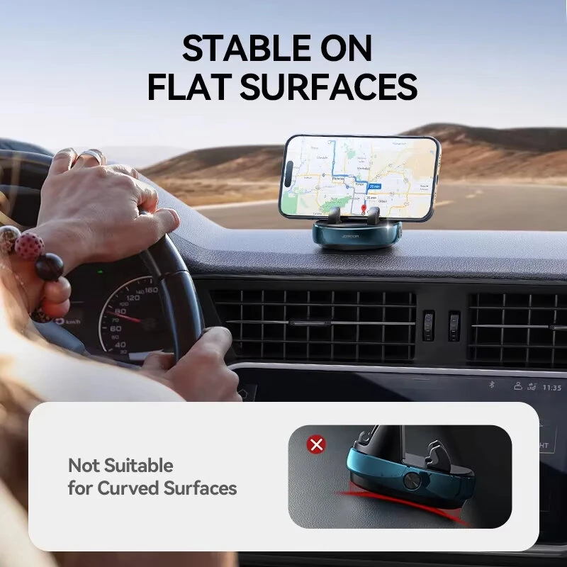 Joyroom Dashboard Car Phone Holder One-Handed Operation 360° Rotation Car Navigation Phone Holder Mount For 4.7-7'' Phones — view 2