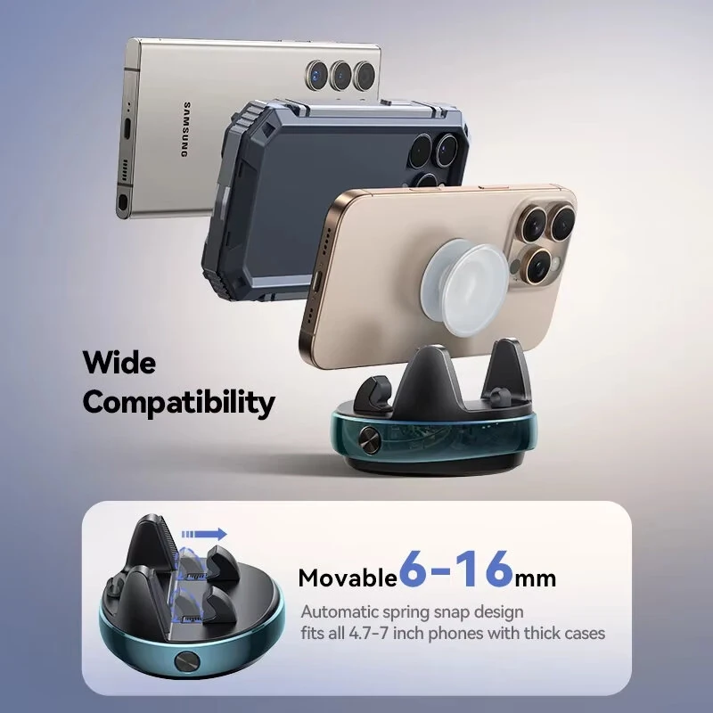 Joyroom Dashboard Car Phone Holder One-Handed Operation 360° Rotation Car Navigation Phone Holder Mount For 4.7-7'' Phones — view 3