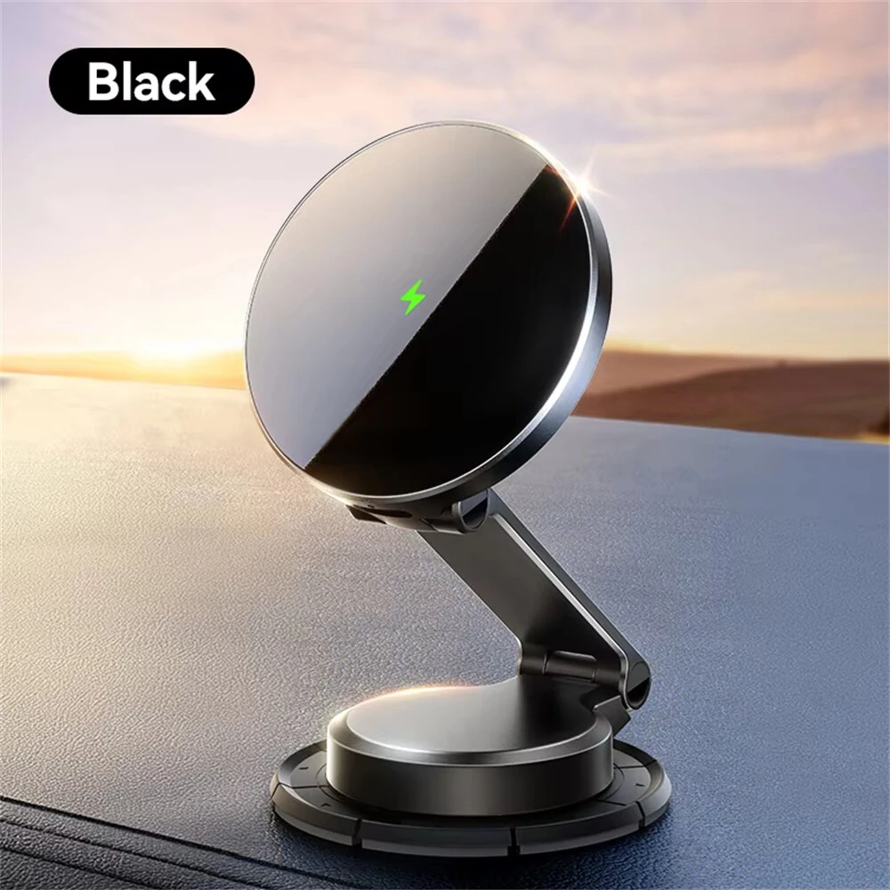 Joyroom Magnetic Car Mount N55 Strong Magnet 15W Wireless Charging 360° Rotation Foldable Phone Holder Fast Car Charger JR-ZS408 — view 8