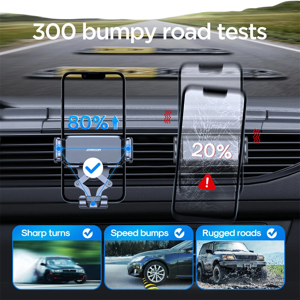 Joyroom ZS283 Car Phone Holder Mechanical Vehicle Navigation Air Vent Dashboard Mount — view 4