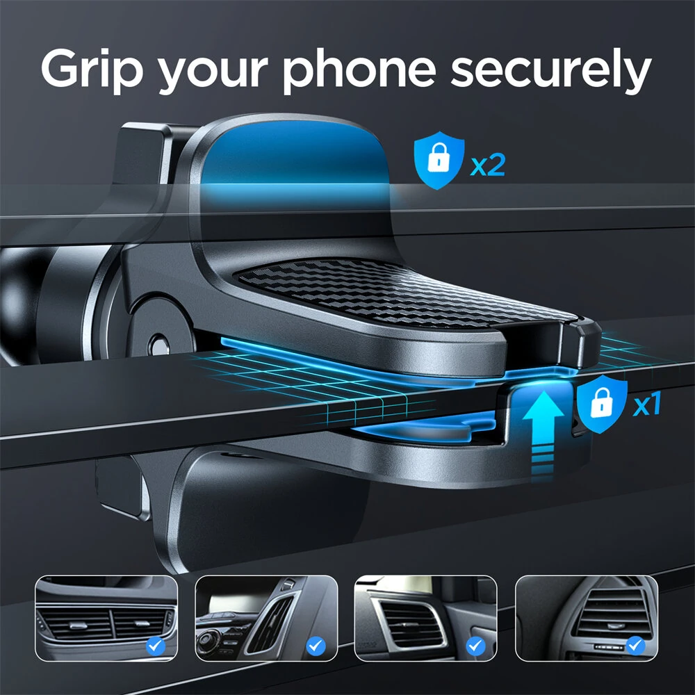 Joyroom ZS283 Car Phone Holder Mechanical Vehicle Navigation Air Vent Dashboard Mount — view 6