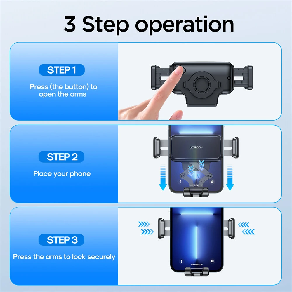 Joyroom ZS283 Car Phone Holder Mechanical Vehicle Navigation Air Vent Dashboard Mount — view 9