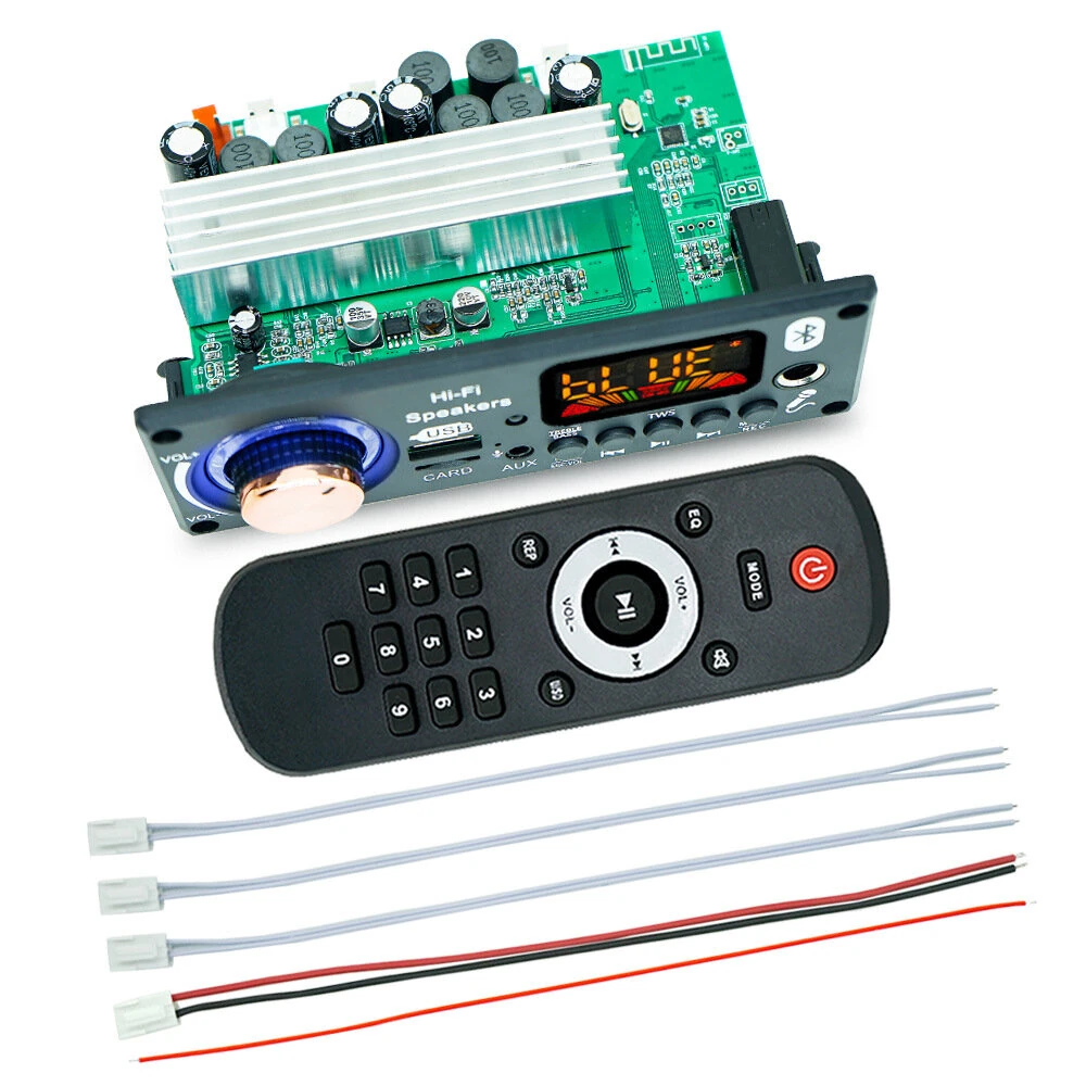 JQ-D187BT TPA3116 50W+50W+100W Audio Amplifier Board 2.1 Channel Bluetooth Decoder DC 6V-24V HiFi MP3 Player Module USB FM AUX — view 11