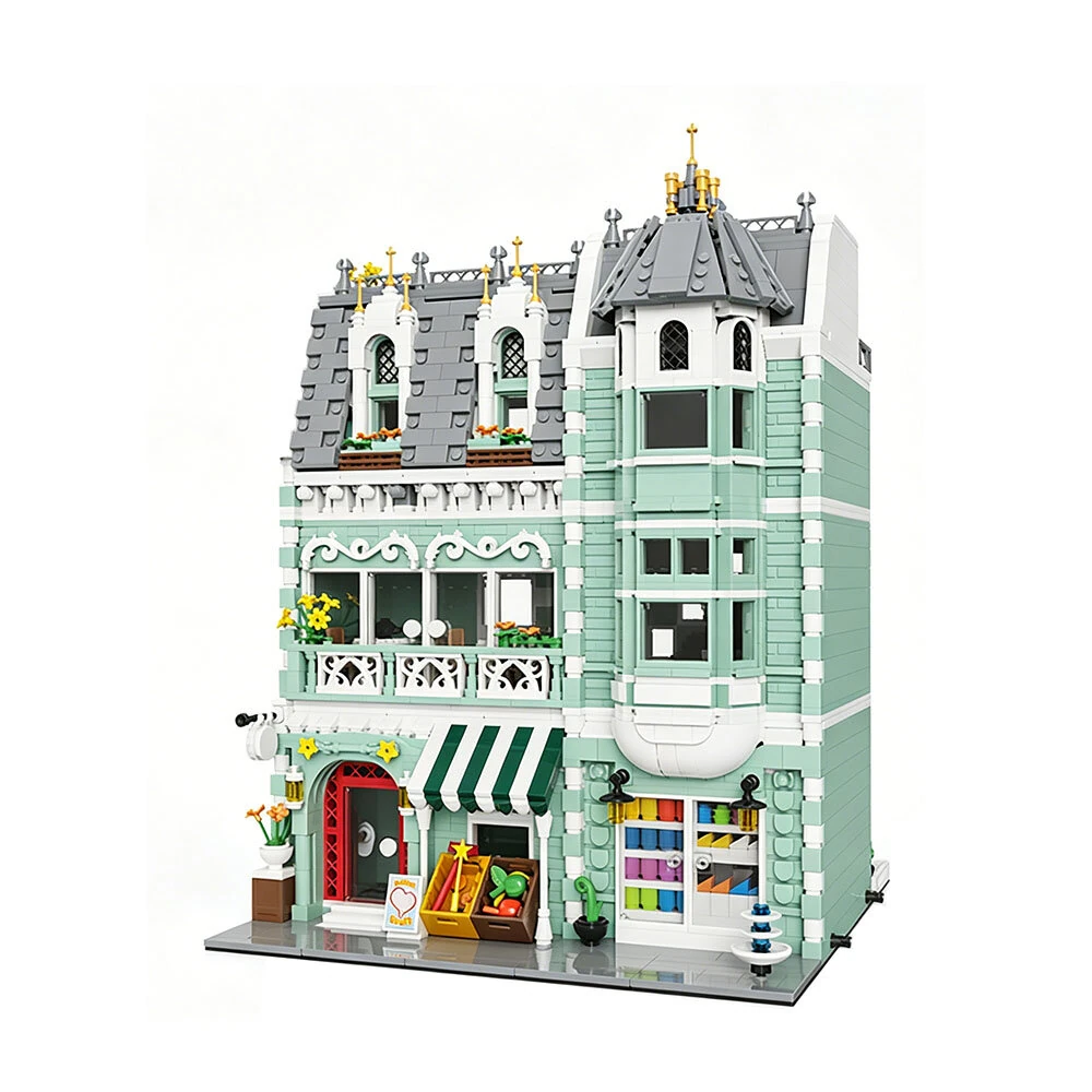 JQ10003 Toys General Store Architecture Style Educational LED Light Strip Building Block Brick Assembly Kit for Children Birthday Gift — image 1