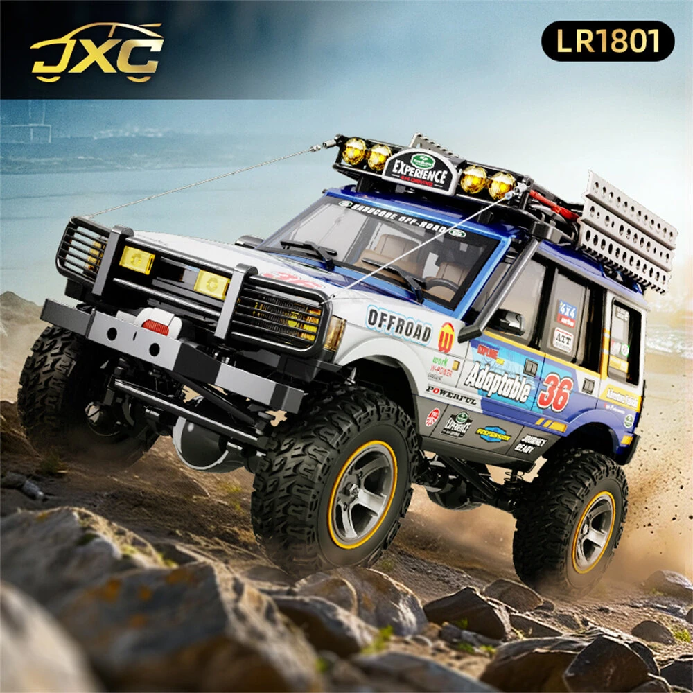 JXC LR1801 RTR 1/18 2.4G 4WD RC Car Rock Crawler Off-Road Climbing Truck Mechanical Three Speed Full Proportional Remote Control LED Light Vehicles Models Toys — view 6