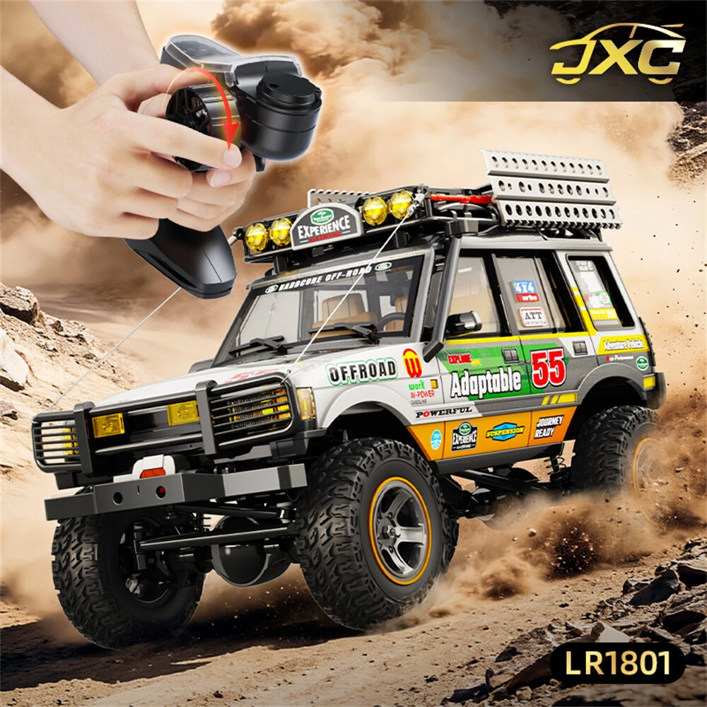 JXC LR1801 RTR 1/18 2.4G 4WD RC Car Rock Crawler Off-Road Climbing Truck Mechanical Three Speed Full Proportional Remote Control LED Light Vehicles Models Toys — view 7