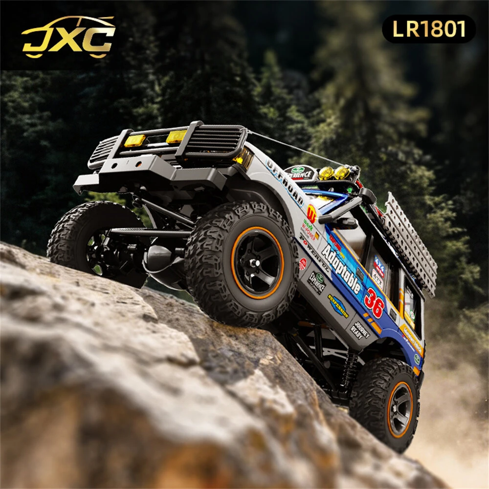 JXC LR1801 RTR 1/18 2.4G 4WD RC Car Rock Crawler Off-Road Climbing Truck Mechanical Three Speed Full Proportional Remote Control LED Light Vehicles Models Toys — view 9