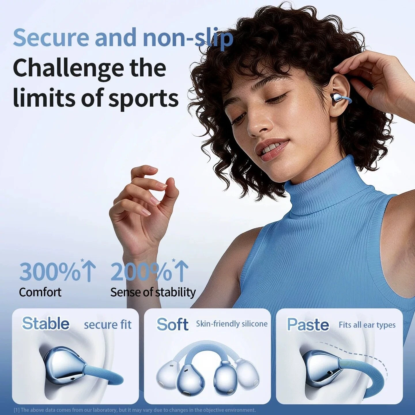 JY02 TWS Earclips Earbuds Wireless bluetooth 6.0 Earphone 360° Virtual Spatial Sound AAC Audio Low Latency IP55 Waterproof Touch Control Sports Headphones — view 3