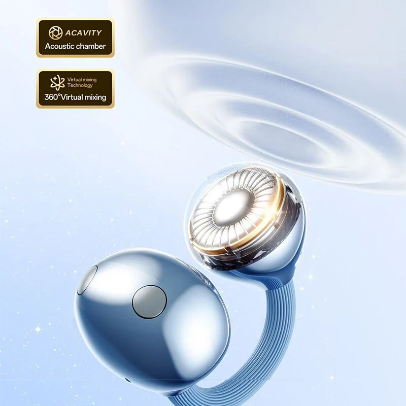 JY02 TWS Earclips Earbuds Wireless bluetooth 6.0 Earphone 360° Virtual Spatial Sound AAC Audio Low Latency IP55 Waterproof Touch Control Sports Headphones — view 6