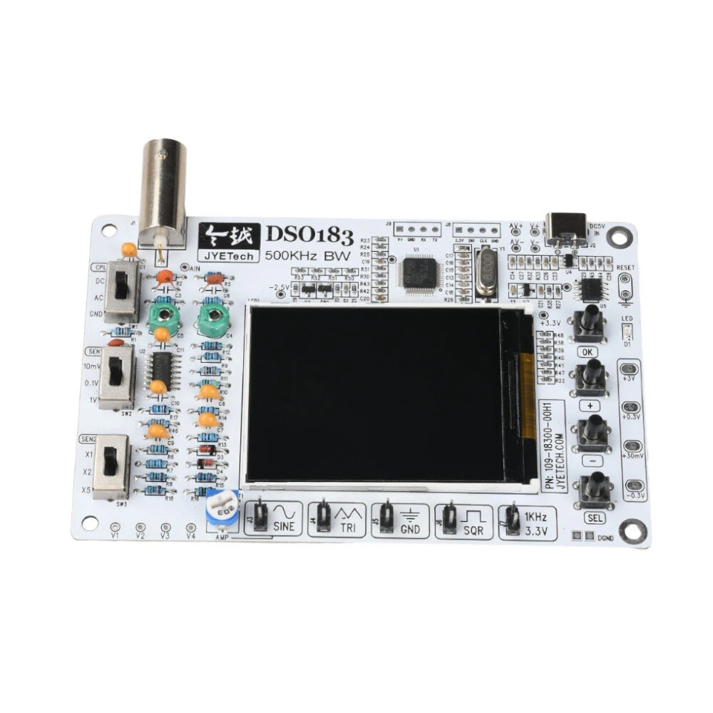 JYETech DSO183 DIY Oscilloscope Kit 500KHz ADC Built in Signal Generator Waveform Display for Electronic Competition Training — view 6
