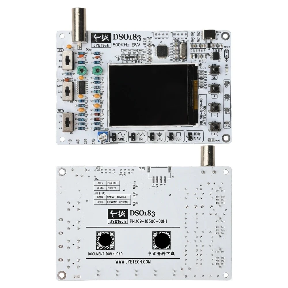 JYETech DSO183 DIY Oscilloscope Kit 500KHz ADC Built in Signal Generator Waveform Display for Electronic Competition Training — view 8