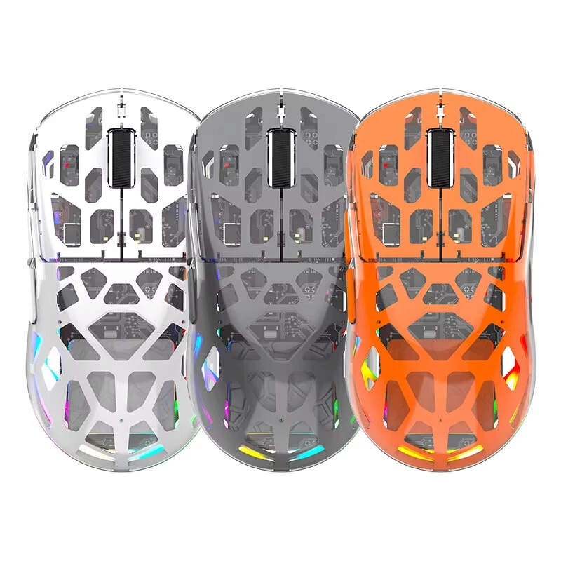 K-Snake BM560 Tri-Mode Wireless Mouse 3600DPI 83g Lightweight RGB Transparent Shell 600mAh Rechargeable Battery Bluetooth 2.4G Wired Esports Gaming Mice — Pricio