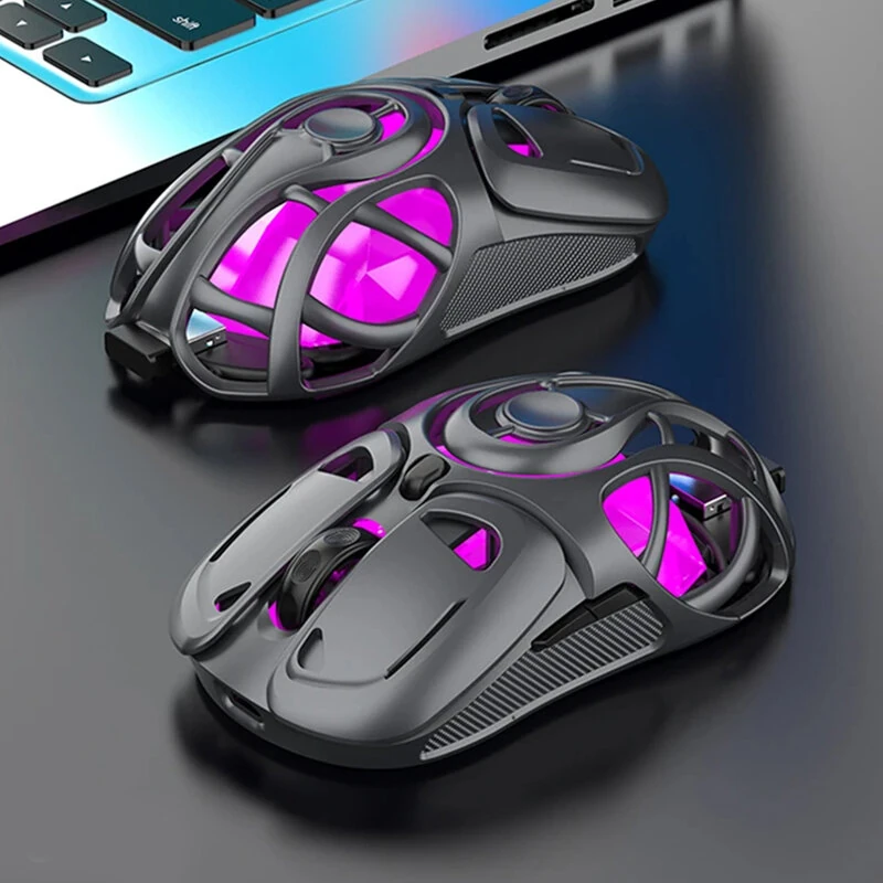 K-Snake X10 Tri-Mode Wireless Gaming Mouse Hollow Design 10000DPI RGB Lighting 400mAh Battery 10000Hz Polling Rate 71g Lightweight 2.4G/Bluetooth/Wired Esports Gamer Mice — view 8