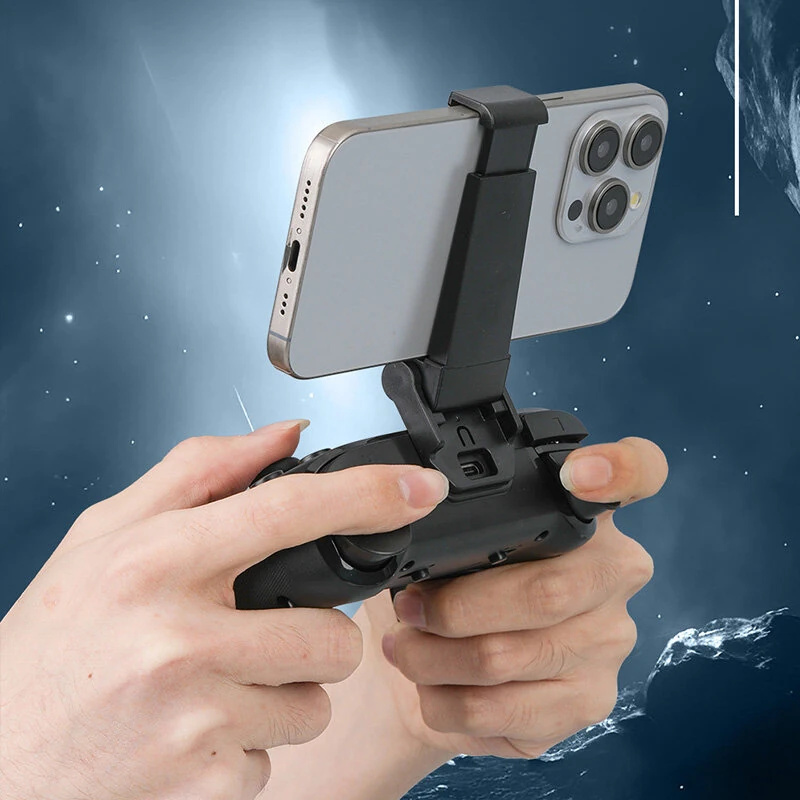 K22/K23 Wireless Gaming Controller with 1KHz Hall Effect Joysticks Tri Mode 6 Axis Gyro RGB Vibration for PC Switch iOS Android with Phone Bracket — view 3