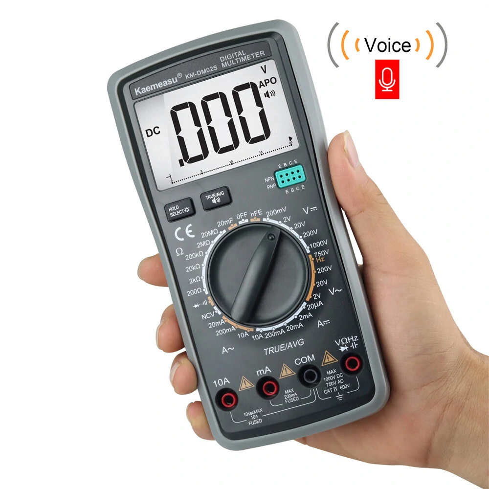 Kaemeasu KM-DM02S Digital Multimeter with Voice Broadcast True RMS Measurement Non-Contact Voltage Detection High Precision Auto-Ranging Multimeter for Electrical Troubleshooting — view 5