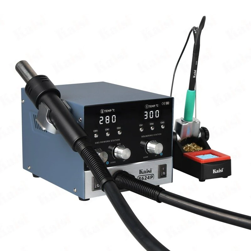 Kaisi 8624P 800W Hot Air Gun BGA Rework Station SMD Soldering Iron 210 Desoldering Station Display Welding Tool 2 IN 1 — view 2