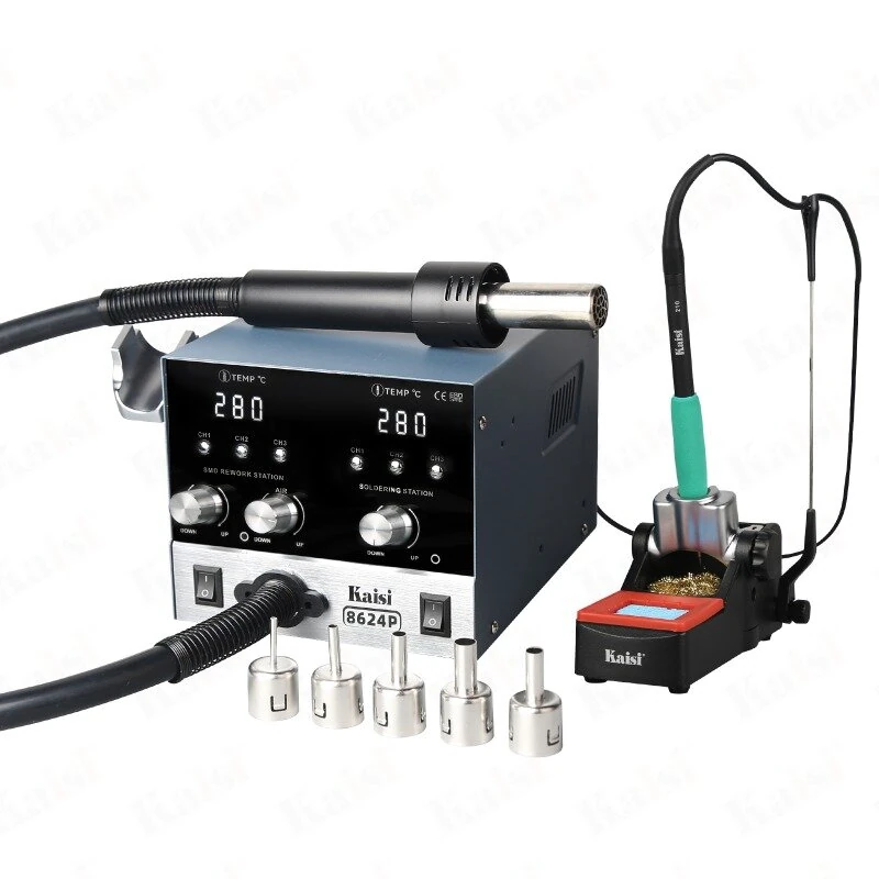 Kaisi 8624P 800W Hot Air Gun BGA Rework Station SMD Soldering Iron 210 Desoldering Station Display Welding Tool 2 IN 1 — view 3