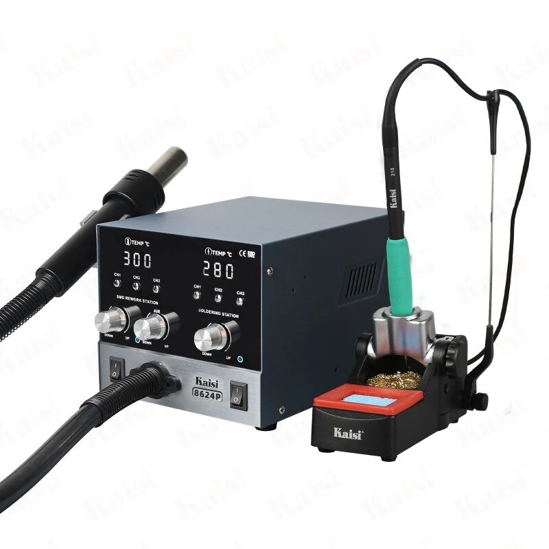 Kaisi 8624P 800W Hot Air Gun BGA Rework Station SMD Soldering Iron 210 Desoldering Station Display Welding Tool 2 IN 1 — view 7