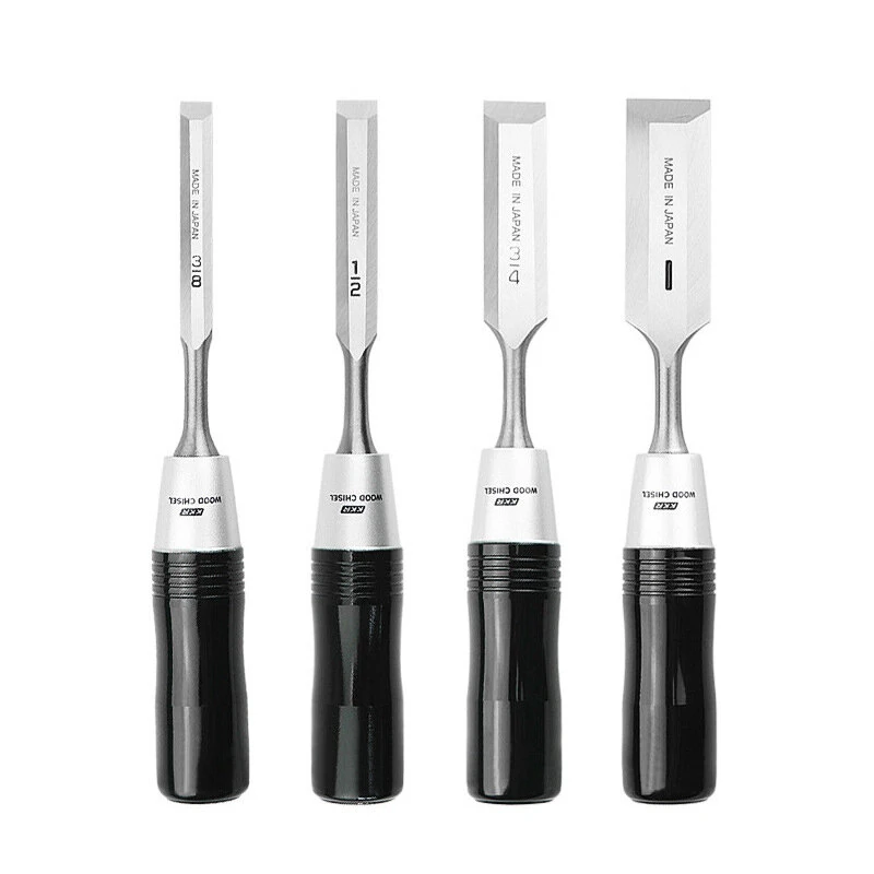 KAKURI 3/4PCS Japanese Wood Chisel High Carbon Steel Blade with HRC60-62 Hardness for Woodworking Carving Carpentry — view 2