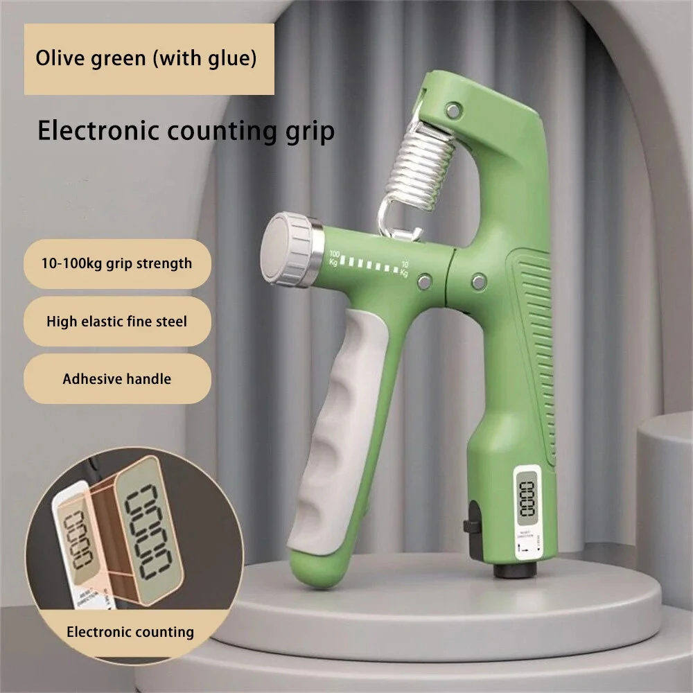 KALOAD 10-100Kg Adjustable Electronic Counting Hand Grip Finger Exerciser for Forearm Muscle Recovery Fitness Gym Training — view 10
