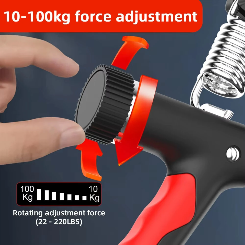 KALOAD 10-100Kg Electronic Smart Counting Adjustable Hand Grip Strengthener Trainer Forearm Exercise Gripper Bodybuilding Muscle Carpal Rehabilitation Athletes — view 6
