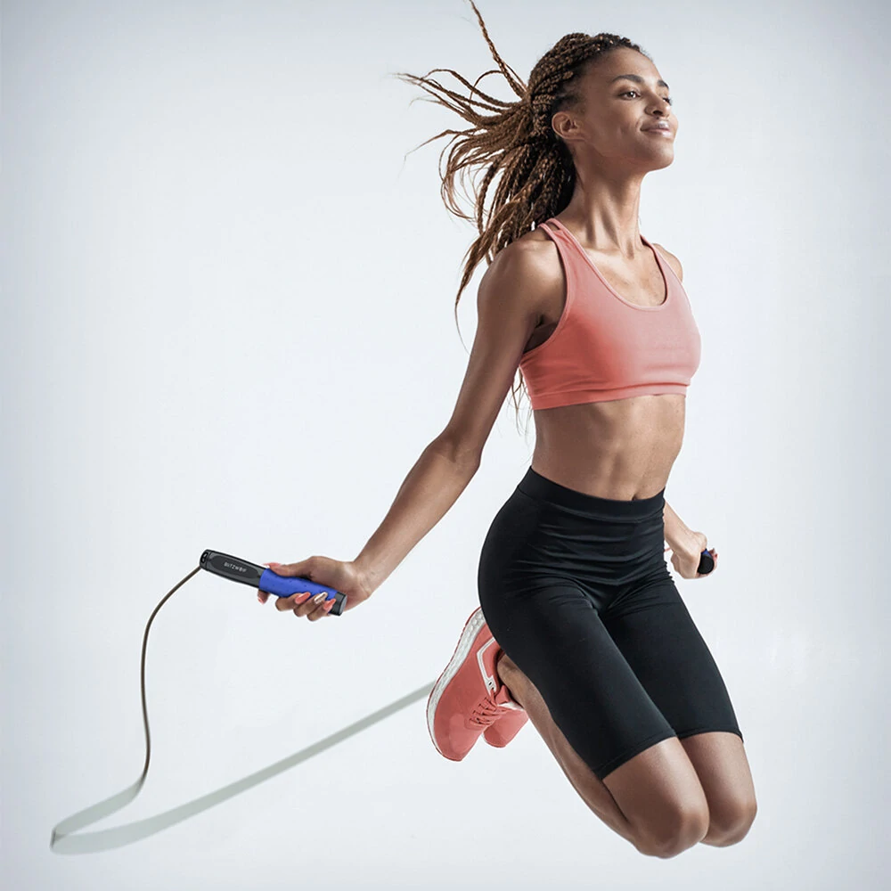 KALOAD 10" Digital Jump Rope with Counter HD LCD Display Ball Bearings Rapid Speed Jump Rope Cable 360°Tangle-free Design Rope / Cordless Option — view 8