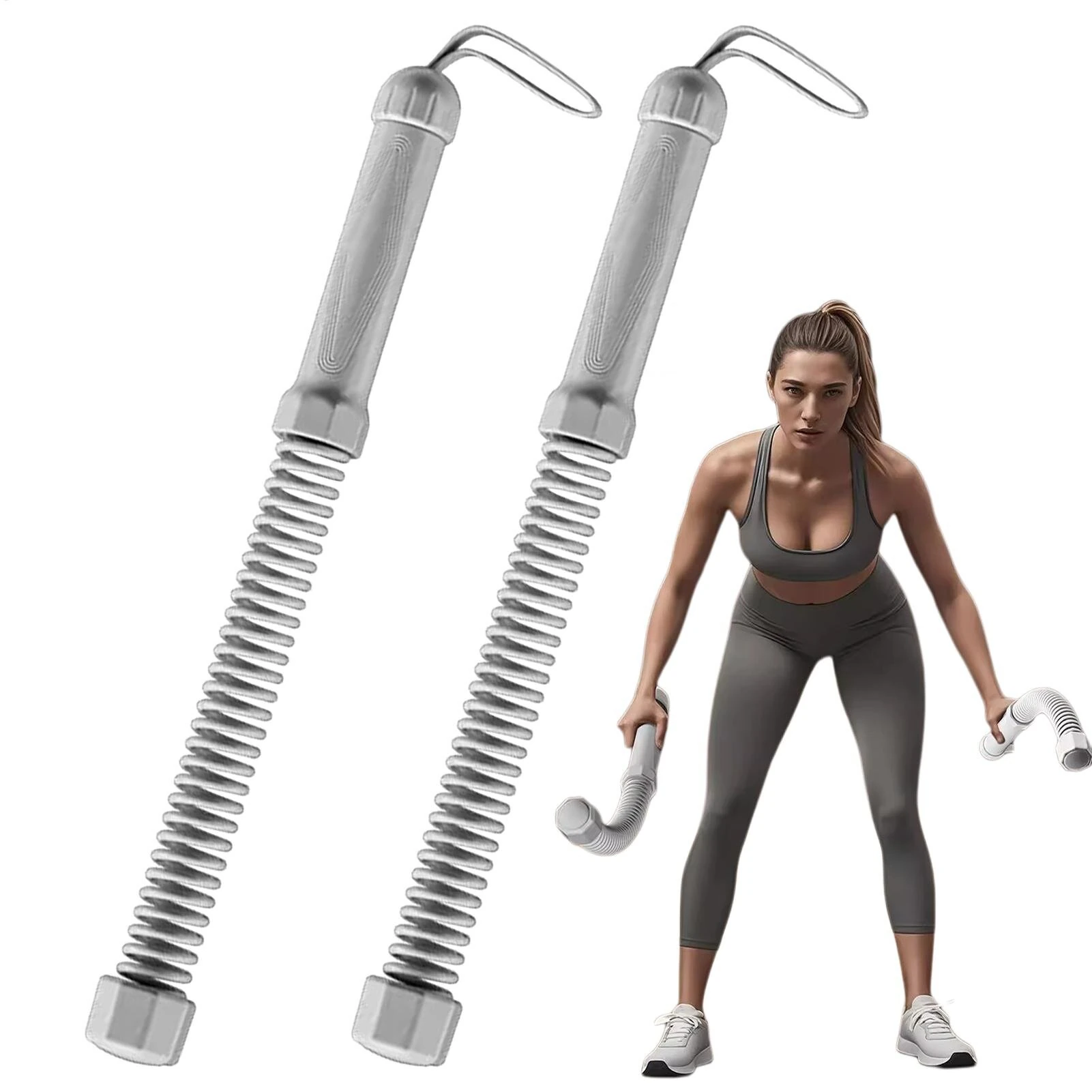 KALOAD 1pair Cordless Battle Rope Multifunctional Power Training System Arm Strength Home Gym Equipment For Full Body Workout Unisex — KALOAD