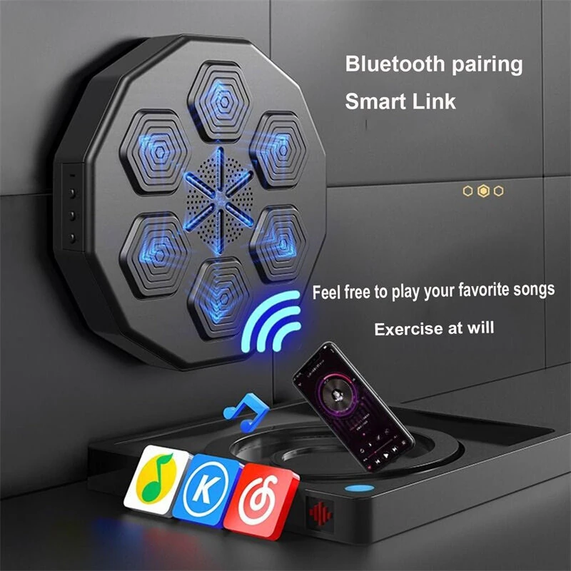 KALOAD 1PCS Smart Music Boxing Machine Wall Target with RGB Rythm Lighted Sandbag Relaxing Reaction Training Target for Boxing Sports Reaction — view 4