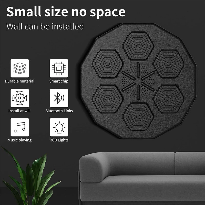 KALOAD 1PCS Smart Music Boxing Machine Wall Target with RGB Rythm Lighted Sandbag Relaxing Reaction Training Target for Boxing Sports Reaction — view 5