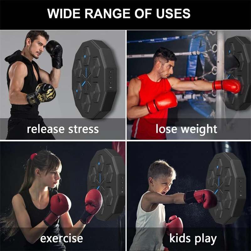 KALOAD 1PCS Smart Music Boxing Machine Wall Target with RGB Rythm Lighted Sandbag Relaxing Reaction Training Target for Boxing Sports Reaction — view 7