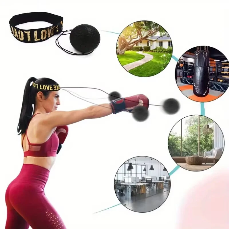 KALOAD 1Pcs Speed Boxing Ball Head-Mounted Punch Sanda Training Hand Eye Reaction Home Sandbag Fitness Gym Equipment — view 3