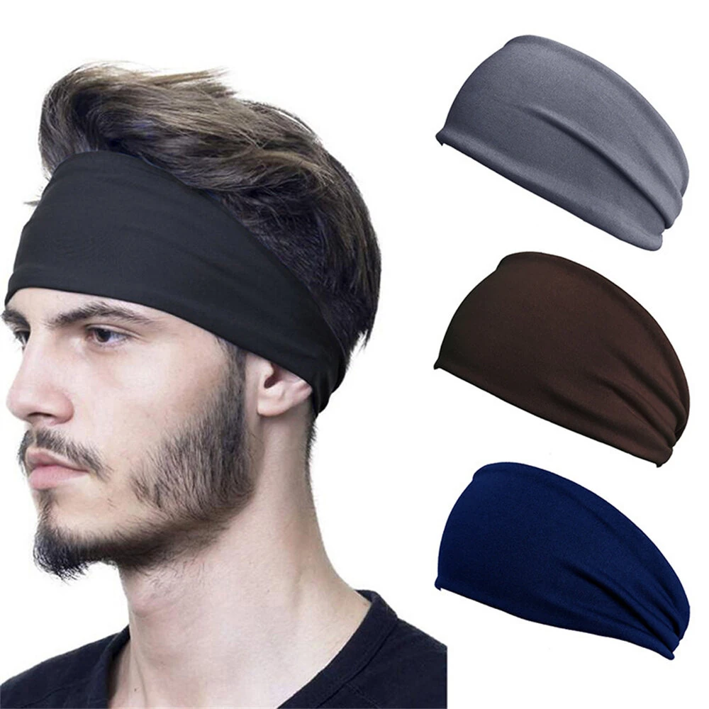 KALOAD 1Pcs Sports Headband Running Fitness Soft Elastic Sweatband Quick-Dry Hairbands for Outdoor Cycling Jog Tennis Yoga Gym