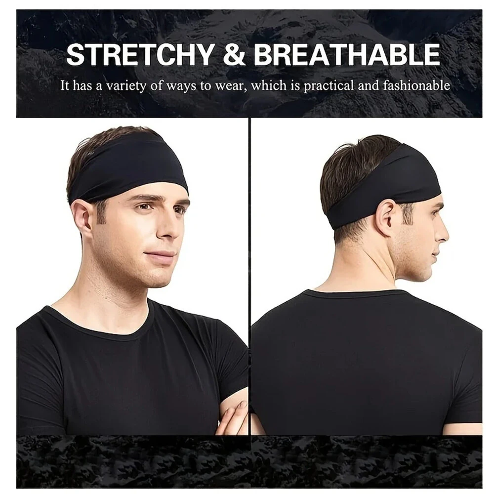 KALOAD 1Pcs Sports Headband Running Fitness Soft Elastic Sweatband Quick-Dry Hairbands for Outdoor Cycling Jog Tennis Yoga Gym — view 4