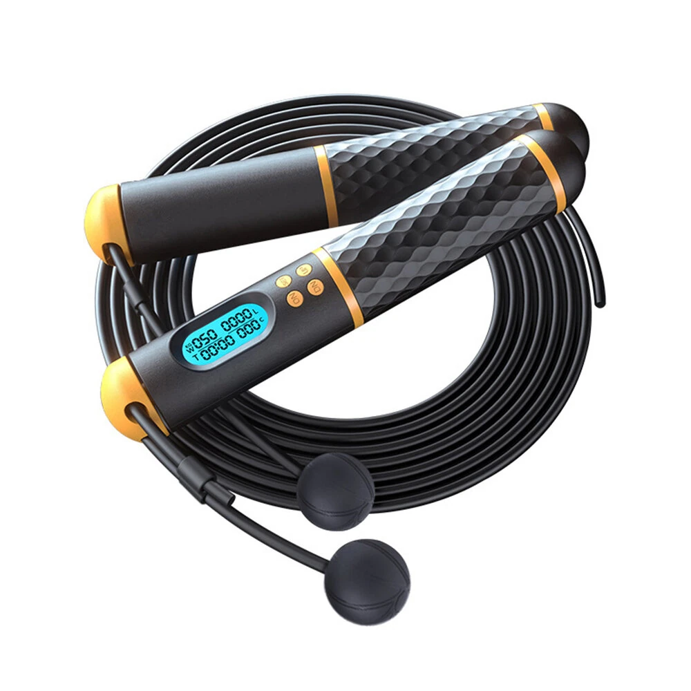 KALOAD 2 In 1 Multifun Jump Rope with Jumps Calorie Digital Countting Weighted Balls / Cordless Non-slip Handles Sports Skipping Rope — KALOAD