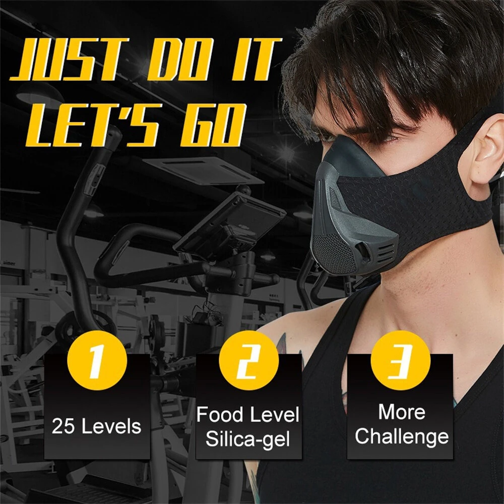 KALOAD 25 Levels Sports Oxygen-controlled Fitness Mask Running to Simulate High-altitude Low-oxygen Training Face Mask — view 2