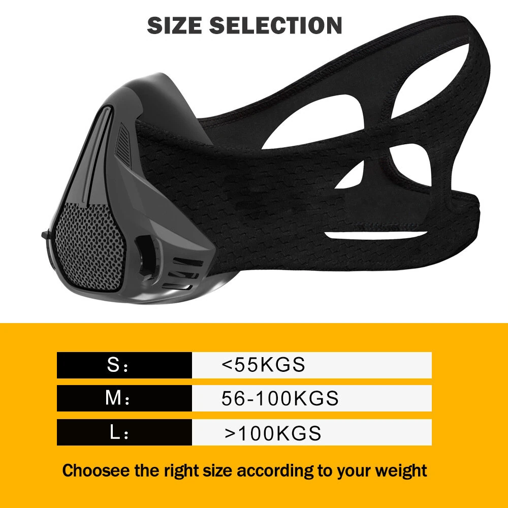 KALOAD 25 Levels Sports Oxygen-controlled Fitness Mask Running to Simulate High-altitude Low-oxygen Training Face Mask — view 4