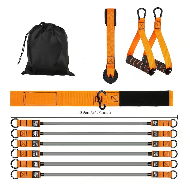 KALOAD 300lbs Adjustable Resistance Bands Set with Handles for Muscle Strength Slim Fitness Training Home Gym Exercise — view 2