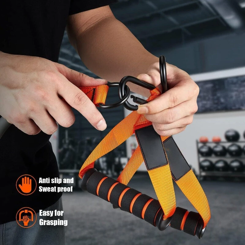 KALOAD 300lbs Adjustable Resistance Bands Set with Handles for Muscle Strength Slim Fitness Training Home Gym Exercise — view 4
