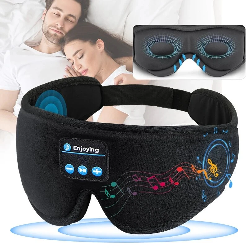 KALOAD 3D Contoured Cup Design Eye Yoga Mask Music Play Comfortable Sleeping Headphones with Built-in HD Speaker Mask For Quick Sleep — view 2