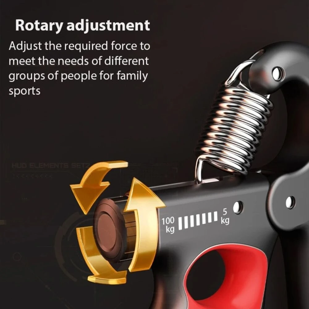 KALOAD 5-100 KG Adjustable Resistance Electronic Counting Hand Grip Strength Trainer Wrist Expander Training Hand Gripper Hand Gripper for Home Gym Fitness — view 4