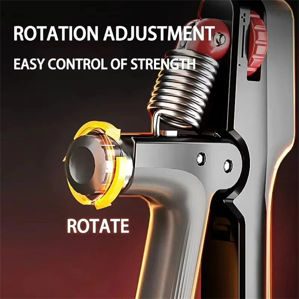 KALOAD 5-100kg USB Rechargeable Electronic Counting Hand Gripper Adjustable Resistance Strengthener for Finger Arm Muscle Strength Exercise Training — view 3